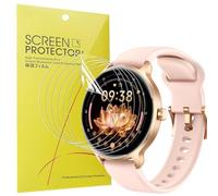 Blueshaweu Screen Protector for Yoever Smartwatch Women's Round 1.27 Inch DR03, HD Clear Flexible TPU Screen Protector [Pack of 6] Compatible with Yoever DR03 Smartwatch (Transparency)