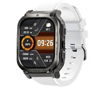 Blueshaweu Silicone Replacement Strap Compatible with AMAZTIM M2, C20 Pro, WalkerFit M2, M6 Ultra, Pro Watch (White)