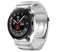 Blueshaweu Strap Compatible with Oneplus Watch 2, Classic Stainless Steel Watch Strap for Oneplus Watch 2, Adjustable