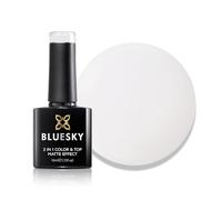 Bluesky 2 in 1 Matte Colour & Top Gel Nail Polish 10ml, Cotton Candy - LPT01, Matte Finish, No Top Coat Needed, White Gel Nail Polish for 21 Day Manicure, Requires Curing Under LED UV Nail Lamp