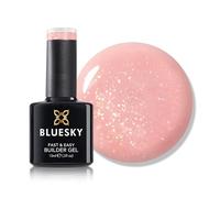 BLUESKY All in One Fast and Easy Builder Gel 15ml, Peach Glitz, Nail Strengthener and Extender for Long, Strong Nails and Nail Extensions, Requires Curing Under LED UV Nail Lamp