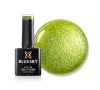 Bluesky Cat Eye Gel Nail Polish 10ml, Citrine Glow - LSD02, Green Magnetic Nail Polish with Cat Eye Effect for LED UV Lamp, Long-Lasting, Salon & Home Manicures