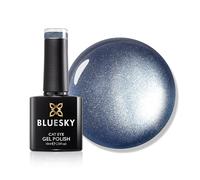 Bluesky Cat Eye Gel Nail Polish 10ml, Crystal Cove - SJC11, Blue | Hold the magnet close and a bright band of light rises through the deep sea shade, shifting as you turn your hand.