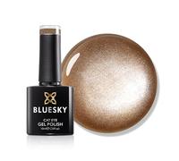 Bluesky Cat Eye Gel Nail Polish 10ml, Golden Nectar - SJC09, Gold | Molten metallic particles gather under the magnet into a bright reflective line, the sort of finish you book a salon for.