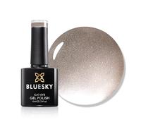 Bluesky Cat Eye Gel Nail Polish 10ml, Satin Sand - SJC01, Brown | A warm taupe shimmer quiet enough for every day, with a magnet-drawn band of light for something more.