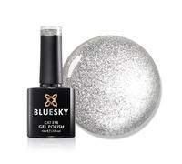 Bluesky Cat Eye Gel Nail Polish 10ml, Silver Stardust - LSD01 | Hover a magnet over the wet gel and the metallic particles pull into a sharp 3D stripe that shifts as your hand moves.
