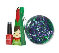 Bluesky Christmas Bauble Gel Nail Polish 5ml, Elf's Got Edge, Green | Bright festive sparkle with a bit of mischief to it. The keepsake box hangs on the tree, so the gift outlasts the manicure.