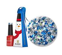 Bluesky Christmas Exclusive Gel Nail Polish Bauble 5ml, Snowman's Got Sass, Blue Glitter Soak-Off Gel Polish for 21 Day Manicure, Salon & Home Use, Requires Curing Under UV/LED Lamp