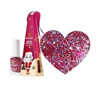 Bluesky Christmas Kids Nail Varnish Bauble - Santa's Been, Red Glitter. Easy Peel-off, Non-Toxic, Water- based, Odour-free Nail Polish for Kids, 5ml