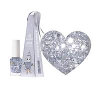 Bluesky Christmas Kids Nail Varnish Bauble - Star's Sparkle, Silver. Easy Peel-off, Non-Toxic, Water- based, Odour-free Nail Polish for Kids, 5ml