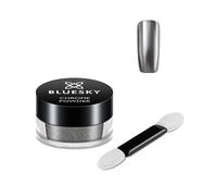 Bluesky Chrome Nail Powder Kit With Applicator Brush Metallic Gel Nail Art Silver 5g