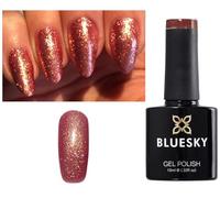 Bluesky Crystal Sienna SJ17 Bronze Rose Gold Fine Glitter Nail Gel Polish UV LED Soak Off