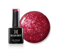Bluesky Dazzling Platinum Gel Polish 10ml, In The Spotlight - BDP02 | Classic scarlet threaded with fine metallic flecks, so it flashes rather than shouts. A festive turn on a timeless manicure.