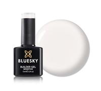 Bluesky Fast and Easy Sensitive Builder Gel 15ml, Milky Warmth, White | A soft ivory that covers stained or ridged nails without the heat spike. Ideal groundwork for chrome and aurora powders.