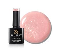Bluesky Fast & Easy Builder Gel 10ml, Peach Glitz, Nail Strengthener and Extender for Long, Strong Nails & Nail Extensions, Professional, Salon & Home Use, Requires Curing Under LED UV Nail Lamp