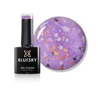 Bluesky Flower Gel Nail Polish 10ml, Wisteria Whisper - BFL04, Purple | Soft lilac transparency with flecks of gold and white that catch the light, ideal on a single accent finger.