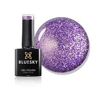 Bluesky Gel Nail Polish 10ml, Amethyst Aura - Platinum 14, Purple | Deep violet shot through with fine sparkle for a jewel-like glow. Keeps its gloss for a full 21 days.