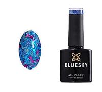 Bluesky Gel Nail Polish 10ml, Bust A Move - SP17, Blue Glitter | Multi-tonal sparkle over an electric base that shifts as the light moves. 21 days of chip-resistant shine.