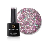 Bluesky Gel Nail Polish 10ml, Christmas Tree, Multi Glitter | Pink, purple, green and silver flecks in a clear base. Wear it alone for full sparkle or scatter a coat over colour.