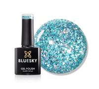 Bluesky Gel Nail Polish 10ml, Elf Made Me Do It - Sparkle 11, Turquoise | Festive blue-green flecks that glint under fairy lights. Holds its shine for three weeks, then soaks off with acetone.