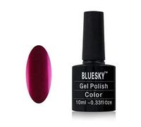 Bluesky Gel Nail Polish 10ml, Fuchsia Frenzy - MT10, Metallic Pink | A liquid-chrome magenta that catches the light as your hands move. Three weeks of wear, then it soaks off.
