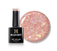 Bluesky Gel Nail Polish 10ml, Glitter Neon 07, Peach Glitter Gel Nail Polish for 21 Day Manicure, Professional, Salon & Home Use, Requires Curing Under LED UV Nail Lamp