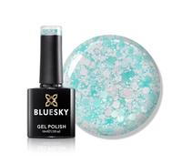 Bluesky Gel Nail Polish 10ml, Glitter Neon 15, Turquoise Glitter Gel Nail Polish for 21 Day Manicure, Professional, Salon & Home Use, Requires Curing Under LED UV Nail Lamp