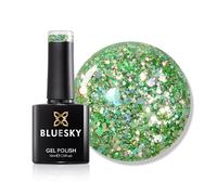Bluesky Gel Nail Polish 10ml, Grinch Dust - Sparkle 12, Green Glitter Gel Nail Polish for 21 Day Manicure, Requires Curing Under LED UV Nail Lamp