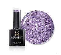 Bluesky Gel Nail Polish 10ml, Lilac Ritz - S10N, Purple Glitter | Fine violet sparkle over a soft mauve base for a frosted, jewel-like finish. Three weeks of wear.