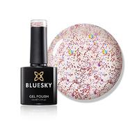 Bluesky Gel Nail Polish 10ml, Martini Kiss - S17N, Pink Glitter | Cocktail-bright sparkle over a soft rosy base that suits a night out. High shine for up to 21 days.