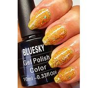 Bluesky Gel Nail Polish 10ml, Mellow Yellow - BLZ26, Yellow Glitter