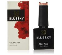 Bluesky Gel Nail Polish 10ml, Pinch of Peach - BLZ43, Pink Glitter | Warm apricot shot through with soft sparkle, subtle enough for work yet pretty in low evening light.