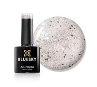 Bluesky Gel Nail Polish 10ml, Platinum Marble - A51, Silver Glitter | Fine sparkle suspended in a clear base, so one coat lifts a bare nail and two build to a full mirror shine.