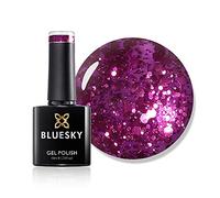 Bluesky Gel Nail Polish 10ml, Secret Santa - 63901, Purple Glitter | Plum-toned sparkle that catches candlelight for Christmas parties. Soaks off in minutes with acetone and no nail damage.