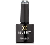 Bluesky Gel Nail Polish 10ml, Shiny Asphalt - A22, Grey Shimmer | Gunmetal with a silver sparkle running through it, an easy alternative to black for autumn and winter.