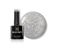 Bluesky Gel Nail Polish 10ml, Silver Bells - XMAS2103, Silver Glitter Gel Nail Polish for 21 Day Manicure, Professional, Salon & Home Use, Requires Curing Under LED UV Nail Lamp