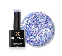 Bluesky Gel Nail Polish 10ml, Sleigh All Day - Sparkle 05, Purple Glitter Gel Nail Polish for 21 Day Manicure, Requires Curing Under LED UV Nail Lamp