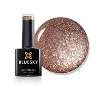 Bluesky Gel Nail Polish 10ml, Tinsel Toast - 80544, Bronze Glitter | Warm caramel sparkle for party season, layered over a dark base or worn alone for full metallic depth.