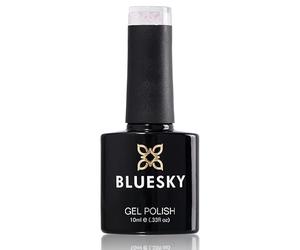 Bluesky Gel Nail Polish 10ml, Twilight Zone - Galaxy 08, Clear Flakes | Multicoloured shards suspended in a sheer finish, best worn over black for a full night-sky effect on every nail.