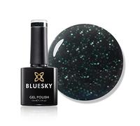 Bluesky Gel Nail Polish 10ml, Wise - FW1921, Green Glitter | Forest-toned sparkle that suits autumn and Christmas alike, layered over a dark base for extra depth.