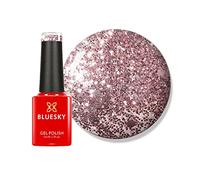Bluesky Gel Nail Polish 5ml, Pink Gold - S06N, Pink Glitter | Rose-tinted metallic sparkle, dense enough to build up solid or scatter lightly over a creme shade.