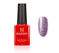 Bluesky Gel Nail Polish 5ml, Purple Dream - BLZ48, Lilac Glitter | Soft pastel packed with holographic sparkle that shifts as the light moves across the hand.