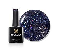Bluesky Gel Nail Polish, Amethyst Purple Blz24, Chunky Glitter, Dark, Eggplant, Purple, Long Lasting, Chip Resistant, 10 ml (Requires Drying Under UV LED Lamp)