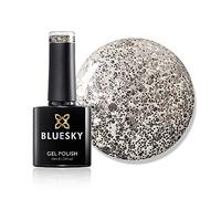 Bluesky Gel Nail Polish, Aurora Bsh014, Light Silver Glitter, Long Lasting, Chip Resistant, 10 ml (Requires Drying Under UV LED Lamp)
