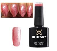 Bluesky Gel Nail Polish BABY PINK SILVER Glitter PLATINUM 24 Nail UV LED Soak Off 10ml