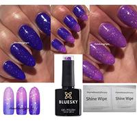 Bluesky Gel Nail Polish Blue/Purple to Lilac/Pink Colour Change Chameleon TC34 UV LED Soak Off (Requires Drying under UV/LED Lamp)