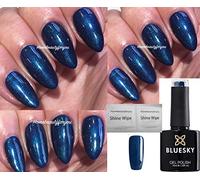 Bluesky Gel Nail Polish Blue Shimmer Peaclock Plume Contradictions 80603 UV LED Soak Off 10ml (Requires Drying under UV/LED Lamp)
