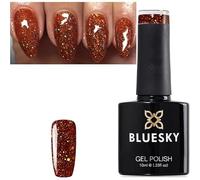 Bluesky Gel Nail Polish Burnt Orange Bronze Multi Diamond Glitter BLZ 27 UV LED Soak Off 10ml (Requires Drying under UV/LED Lamp)
