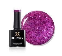 Bluesky Gel Nail Polish, Butterfly Queen 80602, Pink Glitter, Magenta, Purple, Long Lasting, Chip Resistant, 10 ml (Requires Drying Under UV LED Lamp)