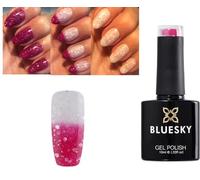 Bluesky Gel Nail Polish Colour Change PINK GLITTER To WHITE GLITTER TC 21 Sherbert Dip Chameleon UV LED Soak Off 10ml